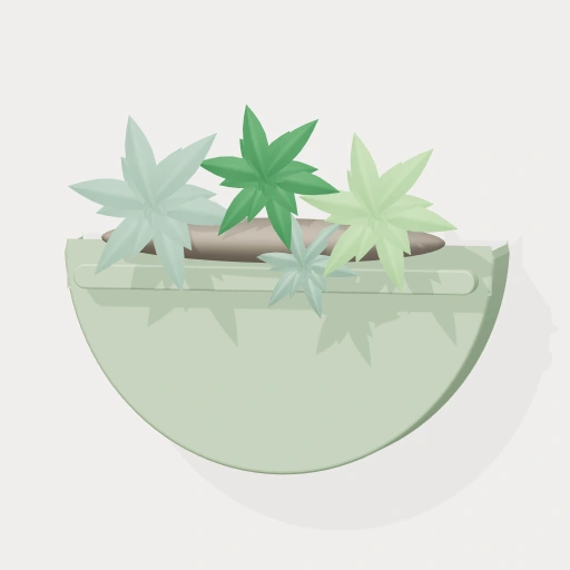 Thumbnail of a half-moon succulent wall planter for the planner